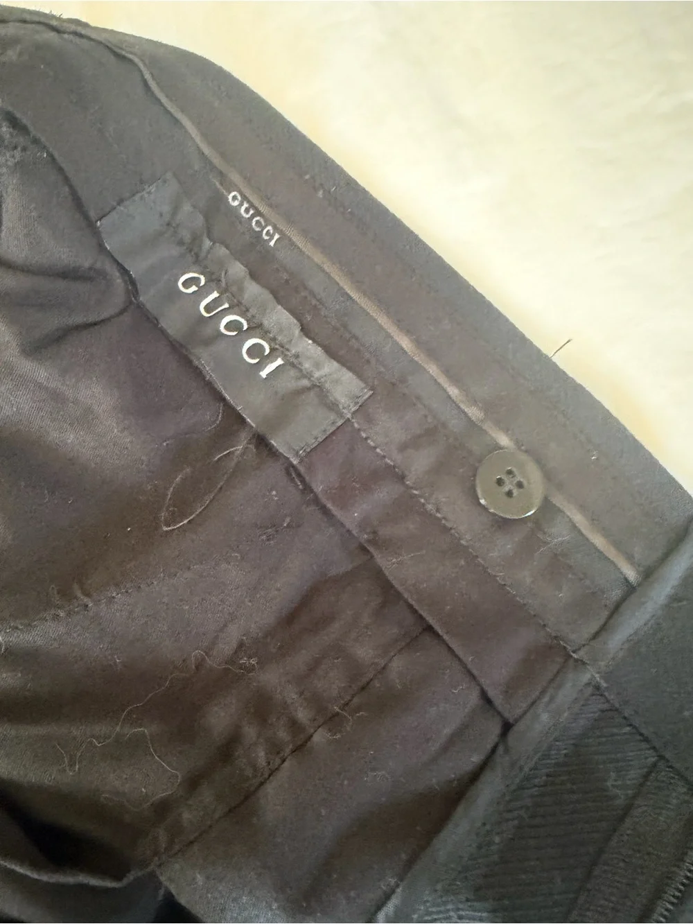 Gucci Men's Black Tailored Dress Pants